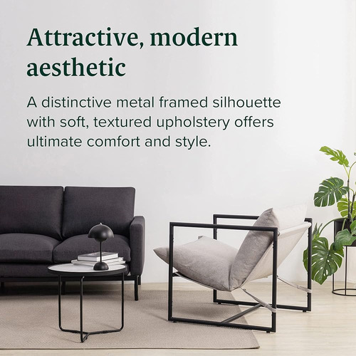 Zinus Aidan Sling Accent Chair / Sillón Con Marco De Metal C