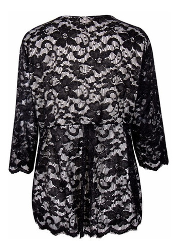 Blusa De Seda, Encaje Talles Especial Talle 6xl