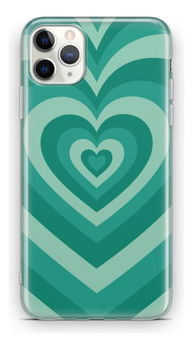 Fundas Para Celular Case Uso Rudo Corazón Colores Verde 1