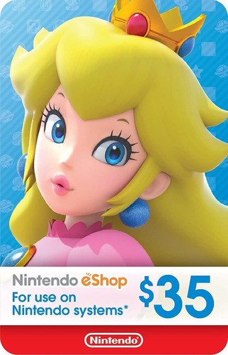 Tarjeta Nintendo Gift Card Eshop $35 Eeuu (código Digital)