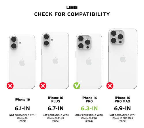iPhone 16 Pro Case Urban Armor Gear Uag Plasma Xte Black/cle