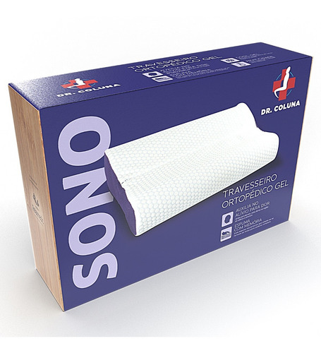Travisseiero Ortopedico Dr Coluna Relax Medic 51x34x12cm