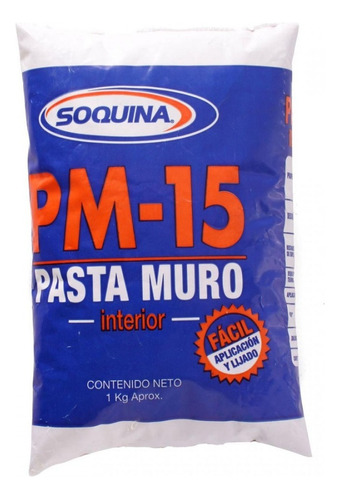 Pasta Muro Pm-15 Soquina Bolsa 1 Kg Terminación Blanca