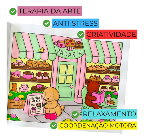Livro De Colorir Bobbie Goods Capa Dura Desenhos Variados