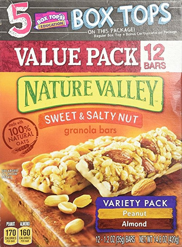 Nature Valley, Barras De Granola, Dulce Y Salado Tuerca, Paq