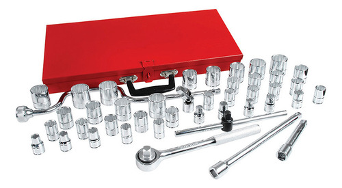 Juego De Dados Y Accesorios Urrea 5400sm Con 44 Pzs De 1/2''