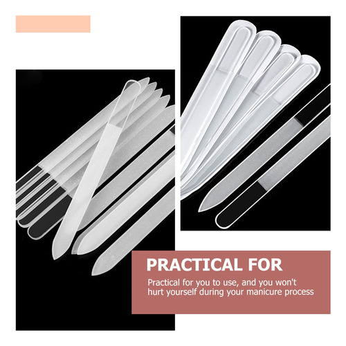5 Limas De Cristal Para Uñas, Prácticas Herramientas Para Pu