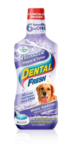 Enjuage Bucal Dental Fresh Perros Placa Y Sarro 946 Ml