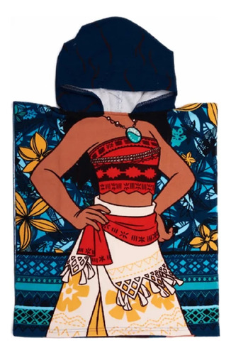 Poncho De Toalla Infantil Original Piñata Disney Moana