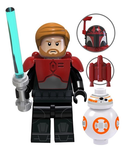 Chaveiro Lego Artesanal Star Wars Vários Personagens Geek Obi Wan Mandalorian Boneco