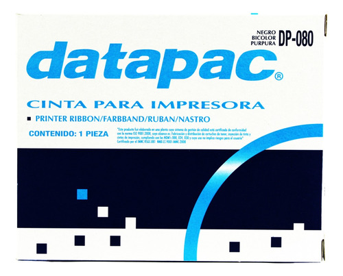 Pack 10 Cintas Datapac Erc-38b Negra Dp-080