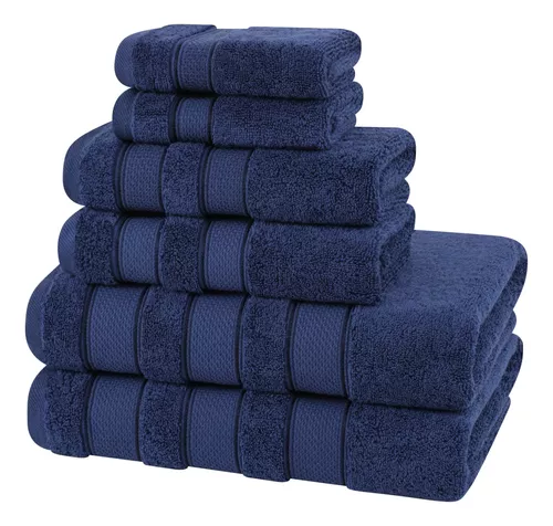 American Soft Linen - Juego de toallas de lujo de 6 piezas, 2 toallas de  baño, 2 toallas de mano y 2 paños, toallas 100% de algodón turco para baño