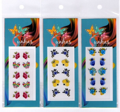 Adesivos Unha Artesanais Unhas Bonita