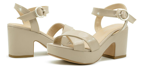 Zapatilla Para Mujer Fiesta Oficina Formal Color Charol Clay