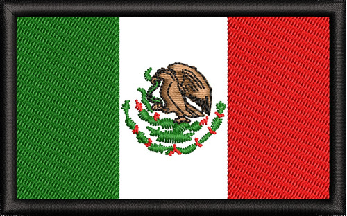 Pack De 20 Pza Bordado Bandera De México Con Velcro