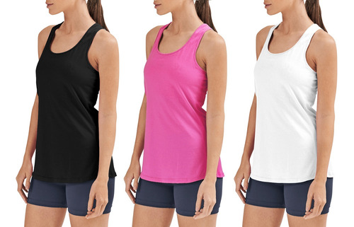 Pack X 3 Musculosa Deportiva Mujer Gimnasio Entrenamiento G6