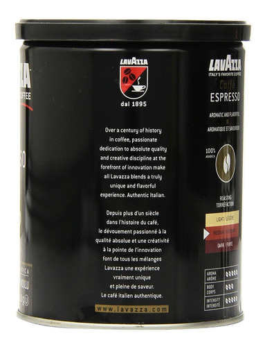Lavazza Espresso Caffe Café Molido, Latas De 8 Onzas (paquet