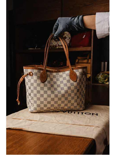 Bolsa Louis Vuitton Neverfull Pm Damier Azur N51110