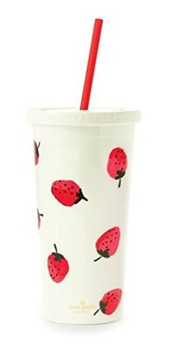 Vaso Térmico Kate Spade Con Pajita Reutilizable