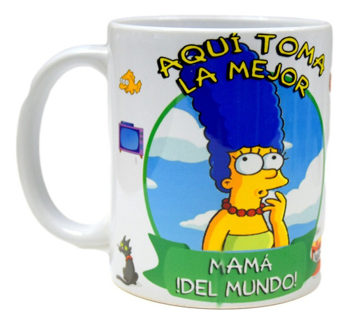 Taza De Ceramica, La Mejor Mamá, Simpsons, Nueva, 11oz
