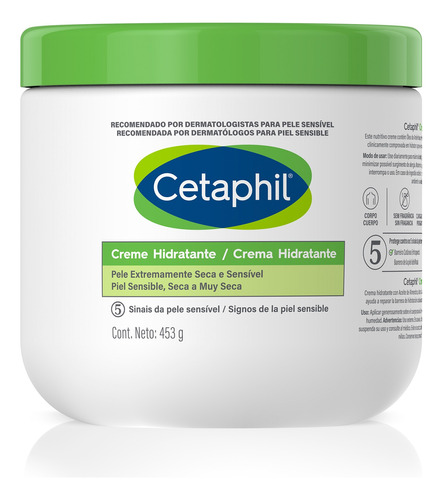 Cetaphil Crema Hidratante X453 Gr Piel Extra Seca Y Sensible