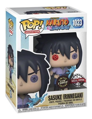 Funko Pop! Sasuke Rinnegan 1023 Chase Naruto Glows Dark