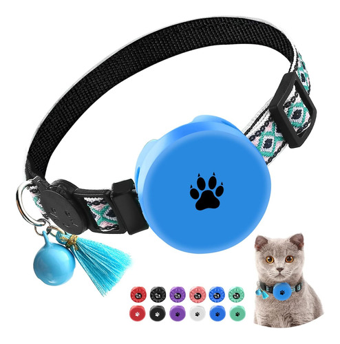 Collar Para Gato Tag Con Funda De Silicona Para Collares Lig