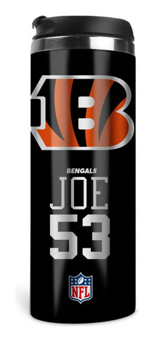 Termo Cincinnati Bengals V2 Nfl Personalizado Con Tu Nombre