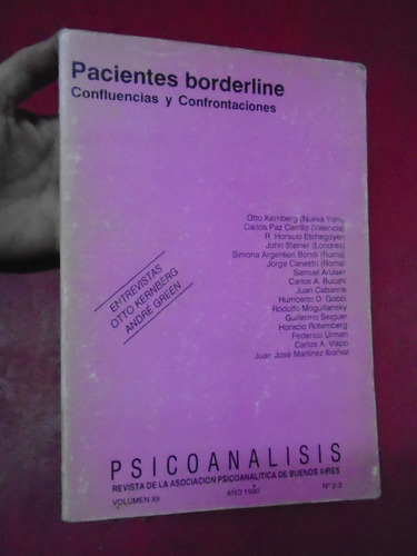 Pacientes Borderline Psicoanálisis Revista Asoc Buenos Aires