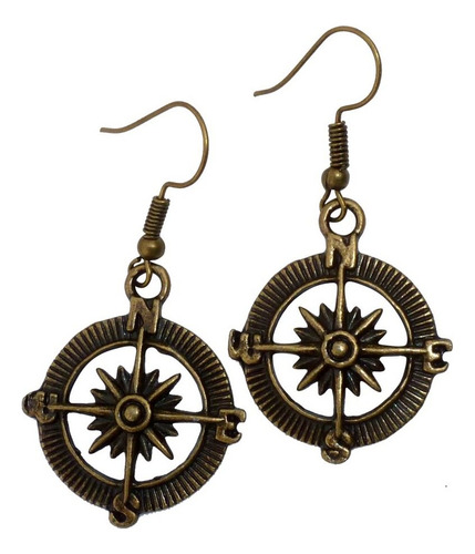 Collar Steampunk Náutico Pirata Brújula Joyería Antigua