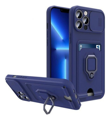 Funda Case Con Tarjetero Y Cubre Camara iPhone 13 Pro Max