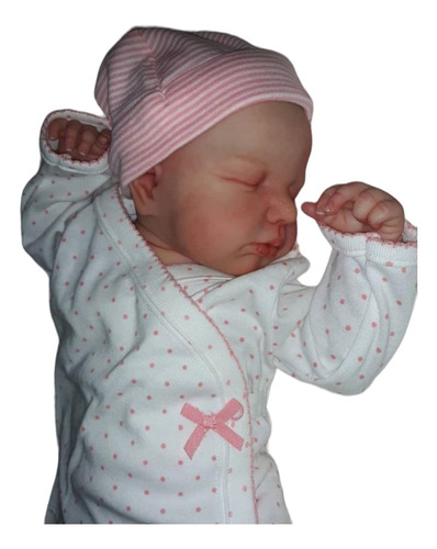 Bebê Reborn Menina Princesa Dormindo Corpo De Tecido Luxo