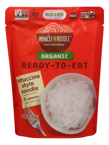 Miracle Noodle Fideos Fettuccine Organicos A Base De Plantas