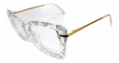 Oculos De Grau Cristal Diamante White 3d Feminino Gatinho
