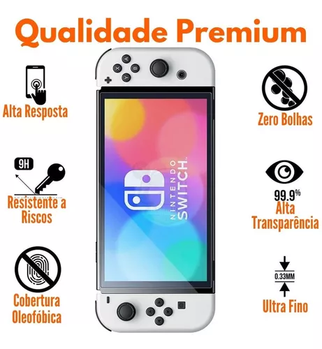 Capa Acrílica E Película De Vidro Para Nintendo Switch Oled