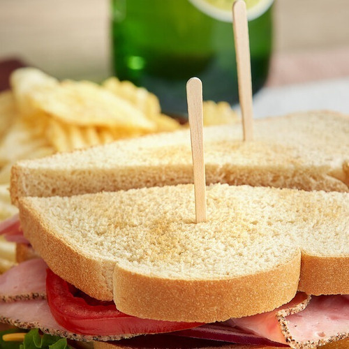 Pinchos Palillos Madera Hamburguesas Sandiwch Pasapalos