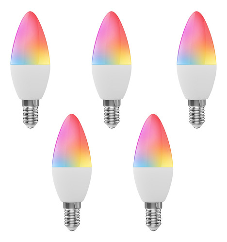 Imagen 1 de 9 de Wifi Smart Bombilla Rgb+w+c Led Vela Bombilla 5w E14 Regulab