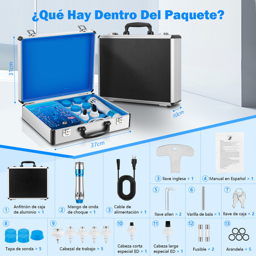 Aparato Portátil Fisioterapia Ondas Choque Alivio Del Dolor