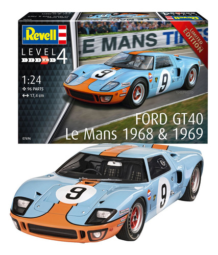 Ford Gt40 Le Mans 1968 / 1969 - 1/24 - Kit Revell 07696