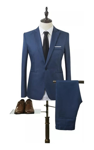 Blazer De Boda De Fiesta Slim-fit De Tres Piezas Para Hombre