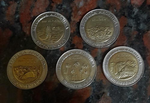 Set De Monedas Del Bicentenario De Argentina(2010) Completo.