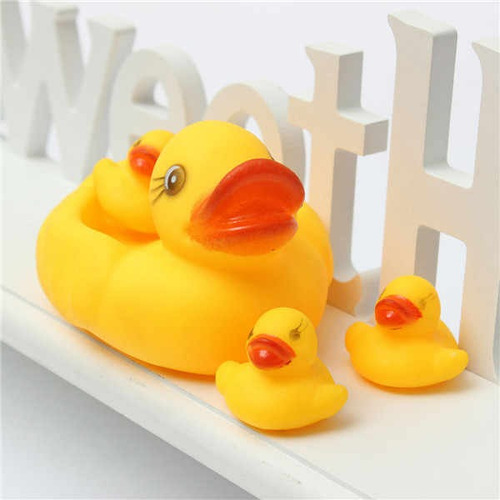 Juguete Mini Patitos De Hule Patos Bañera Paquete 4 Piezas Color Multicolor