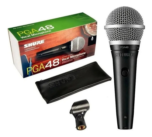 Microfone Dinâmico Shure Pga48-lc Cardióide Para Vocal