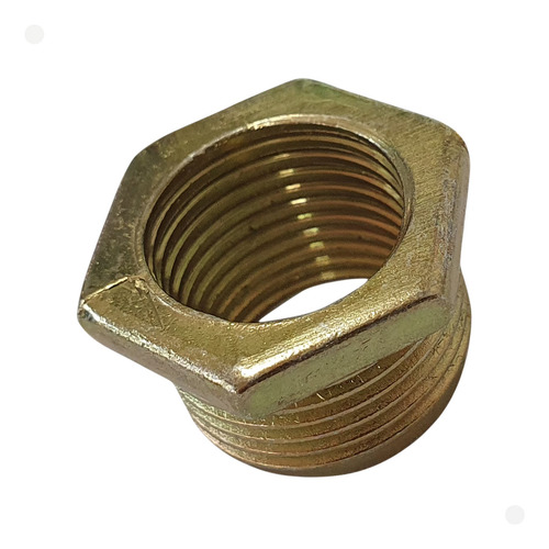 Set Bucha Niple De Reversão Redução Em Metal Femea 3/4 X Macho 1/2 Zamac Amarelo