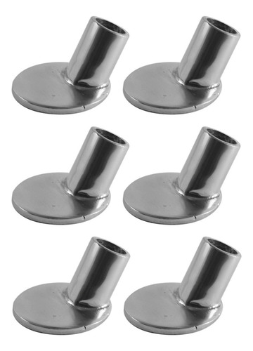 Kit 6 Base Conexões Guarda Mancebo Barco Lancha Aluminio 7/8