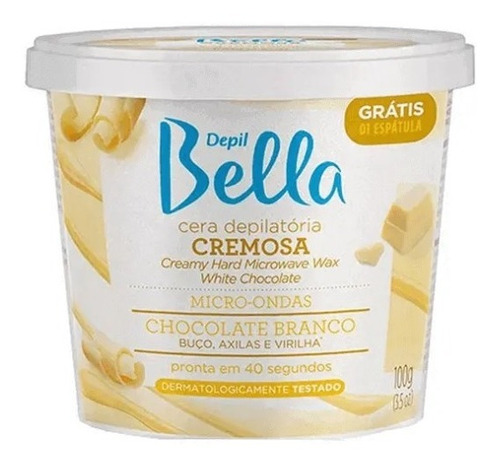 Cera Micro-ondas Chocolate Branco Depil Bella 100g