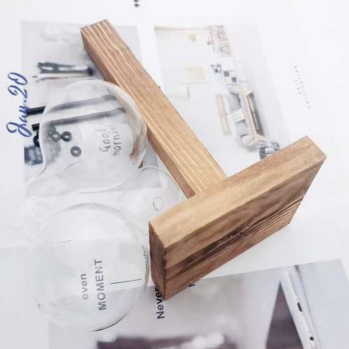 Markeny Jardinera De Cristal Retro De Madera Y Metal Mmg