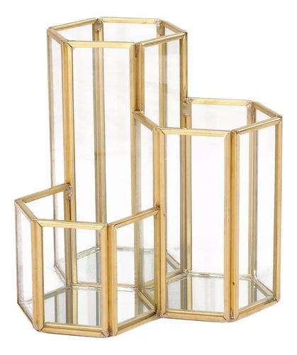 Porta-lápis De Porta-canetas Vitrine Hexágono Sala De