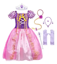 Comprar Disfraz De Princesa Rapunzel \u002F Tangled Vestido,niñas Cosplay