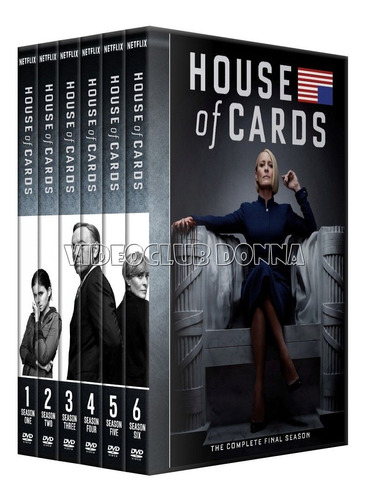 House Of Cards Pack Temporada 1 2 3 4 5 6 Dvd Serie Completa